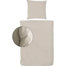Primera Bettwäsche Stonewashed Beige 240 x 220 cm + 2 x 80 x 80 cm
