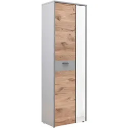 Garderobenschrank Dynamic in Grau/Eichefarben