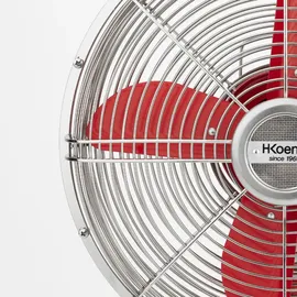 h.koenig JOE50 Tischventilator metall/rot