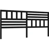 vidaXL Kopfteil Schwarz 186x4x100 cm Massivholz Kiefer