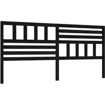 vidaXL Kopfteil Schwarz 186x4x100 cm Massivholz Kiefer