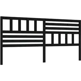 vidaXL Kopfteil Schwarz 186x4x100 cm Massivholz Kiefer
