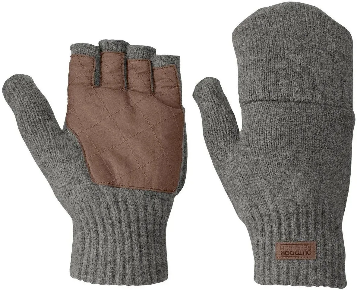 Outdoor Research Men's Lost Coast Fingerless Mitts pewter (0008) S