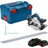 Bosch GKS 18V-57G Professional inkl. 2 x 5,0 Ah + Führungsschiene FSN 1400 + L-Boxx