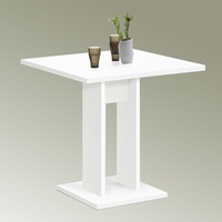 Esstisch Bandol 1 Küchentisch Tisch Esszimmertisch Säulentisch in weiß 70x70 cm