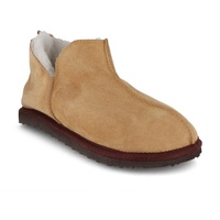 LAMMBOCK Shearlock Lammfell Hausschuhe für Damen Herren, grau Hausschuh Winterhausschuhe aus Lammfell, temperaturregulierend braun 39