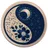 Mono-quick Mond und Blume - Aufnäher, Bügelbild, Aufbügler, Applikationen, Patches, Flicken, zum aufbügeln, Größe: 0 x 0 cm
