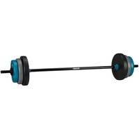 Avento Hantel 20 KG Langhantel • Pump Set verstellbar • 130 cm • Stahl/Kunststoff, (Set) blau|grau|schwarz