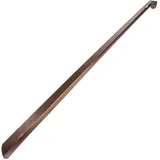 biped Metall Schuhlöffel lang 66 cm - Sehr stabiler Premium Schuhlöffel Metall in Hammerschlag-Optik - Schuhanzieher lang mit Haken zum praktischen Aufhängen - Ergonomisch geformt z2797(1x braun)