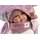 Llorens Mimi Babypuppe mit Kuscheldecke und Babywippe. 42cm - Rosa