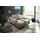 KAWOLA Relaxsessel CARA Cord 80 x 80 x 131 cm grau mit Kissen