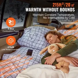 Vevor Diesel-Luftheizung 12 V 5-8 kW tragbar CYJRQL220V8KWL2YVV2