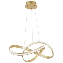 LED-Pendelleuchte, modern, Design, Wellenform, 57x57cm