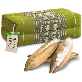 Livasia Stützkissen Yogakissen (Classic) vegan und handgefertigt, 17x34x12cm, Kapok grün