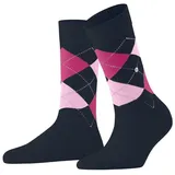 Burlington Socken mit Zickzack-Muster Modell Queen Dunkelblau, 36-41