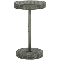 Gartentisch Grau 60,5x106 cm Poly Rattan