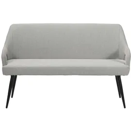 OTTO home Essbank Darragh, schwarze Metallbeine, pflegeleichter Webstoff Bezug, Breite 140 cm grau