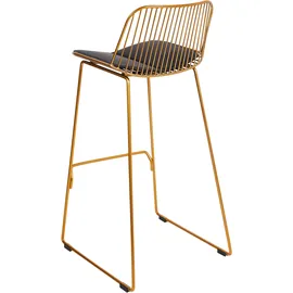 Beliani Barstuhl 2er Set 2er Set 2 x 2 x 2 cm Gold/Schwarz