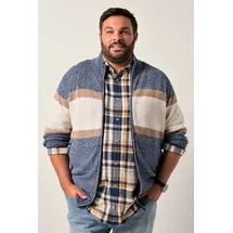 Men Plus by Happy Size Men Plus Strickjacke in navy blau | Gr.: XL