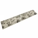 vidaXL Küchenteppich Waschbar Kaffee Grau 60x300 cm Samt