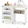 Costway 2 in 1 Nähtisch klappbar mit Ladestation, Nähmaschinenschrank Weiß