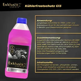 Exklusiv Chemie G13 Kühlerfrostschutz Violett 1 l