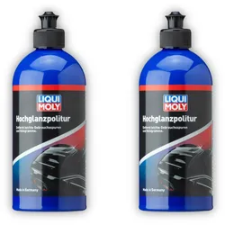 2x 500ml LIQUI MOLY 21762 Hochglanzpolitur für leichte Kratzer & Hologramme