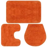 vidaXL Badematten-Set 3-tlg. Stoff Orange
