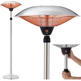 Arebos Standheizstrahler Silber | Terrassenheizstrahler 2000W