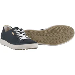ECCO Sneaker Soft 7 (Nubukleder) silbergrau Damen