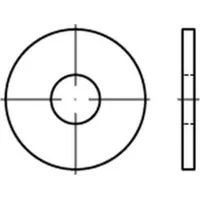 Industrial Quality Supplies Scheibe DIN 9021/ISO 7093 10,5x30x2,5mm Stahl