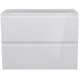 Camargue Espacio Waschtischunterschrank  (80 x 40 x 60 cm, 2 Schubkästen, Gama weiß glänzend)