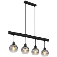 GLOBO Hängeleuchte Holzbalken Hängelampe Retro Holz Esszimmerlampe Pendelleuchte 4
