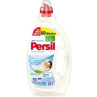 Persil Sensitive Gel (80 Waschladungen), Flüssigwaschmittel für Allergiker & Babys entfernt hartnäckige Flecken, 92% biologisch abbaubare Inhaltsstoffe*
