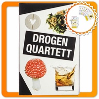 Das Drogen Quartett - Rauschgift Kartenspiel Party Quartettspiel Drogenquartett