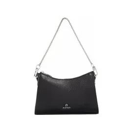 Aigner Ivy Schultertasche Leder Grau/Schwarz