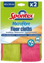 Spontex Microfibre Bodentücher, Doppelpack 19130001 , 1 Packung = 2 Stück