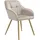 Tectake Esszimmerstuhl Marilyn gepolstert Polyester taupe/gold