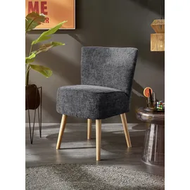 ed exciting design "Earl", grau (anthrazit), B:65cm H:89cm T:70cm, 100% Polyester, Sessel, Cocktailsessel, Küchenstuhl, Küchensessel