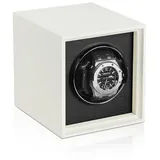 MODALO Uhrenbeweger TWIST 1 Uhr, (Uhrenboxen, Uhrenkasten Uhrenbeweger 1 Uhr) schwarz|weiß