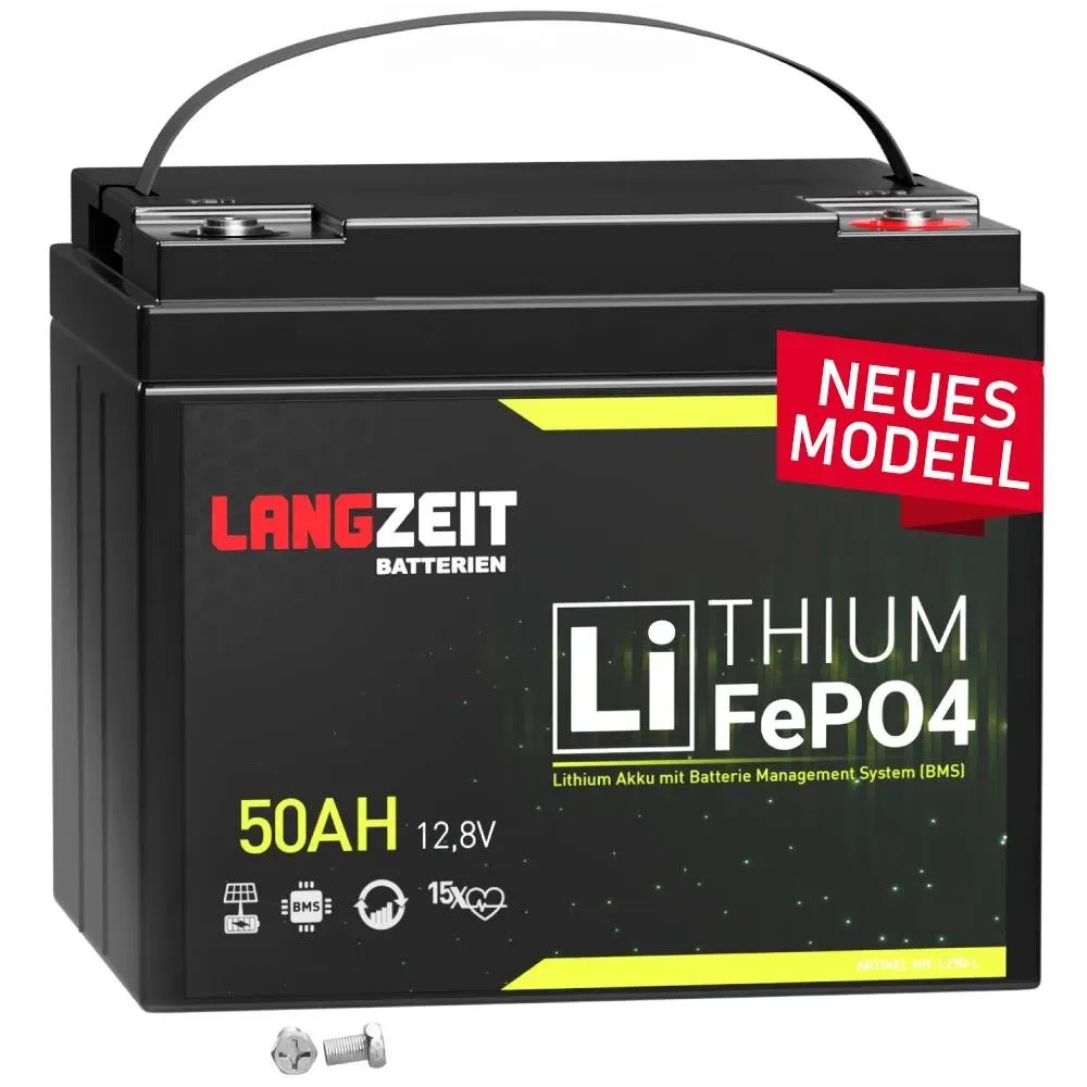 Langzeit Lithium Batterie 50Ah 12V