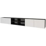 altdecor ELIO Lowboard 300 cm Schwarz/Weiß Holzwerkstoff