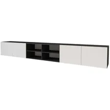 altdecor ELIO Lowboard 300 cm Schwarz/Weiß Holzwerkstoff