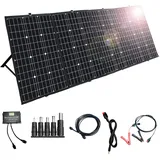 Faltbares Solarpanel 240W mit 20A Controller-240W Tragbares Solarpanel für tragbare Kraftwerke und RV-Batterien Camping-Handys Laptop,12V/24V Monokristallin (hohe Effizienz) Ladegerät-USB-Ausgängen