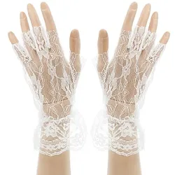 Spitzen-Handschuhe, weiß