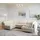 DeLife Wohnlandschaft Elio 300x185 cm Cord Beige mit Hocker