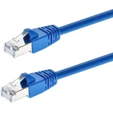 Monoprice Cat6A Patchkabel, doppelt geschirmt (S/FTP), 26 AWG, 10 G, reines blankes Kupfer, Knickschutz, RJ45 Fullboot-Serie, Ethernet-Kabel, 6 m, Blau