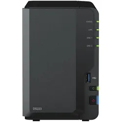 Synology DiskStation DS223, NAS, Mini Tower, Realtek, RTD1619B, 2 GB, DDR4