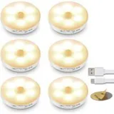 Stück Led-leuchten Mit Bewegungsmelder, Wiederaufladbare Akku-led-leuchten, Innenbeleuchtung Mit Selbstklebendem Magnetstreifen Für Die Beleuchtung Von Schrank, Treppenhaus, Küche, Garage Usw. [energi