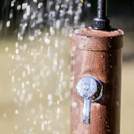 Gre Solardusche Holzoptik braun 220 cm